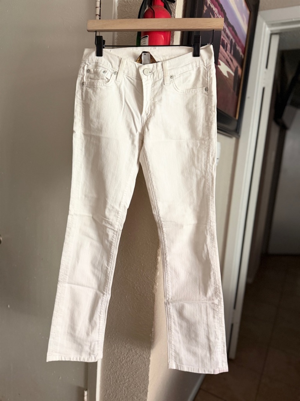Women's White Straight-Leg Jeans